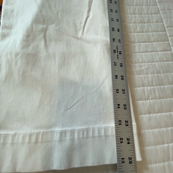 SPANX Stretch Twill Cropped Wide Leg Pant White Womens Sz XL Pull On Flared - Picture 12 of 16